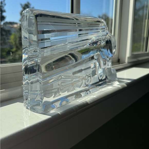 Rare Daum France Crystal Locomotive Train – Signed – Large Vintage Art Glass - Picture 4 of 10